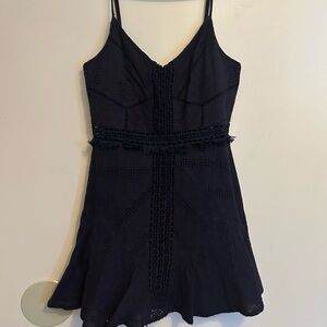 navy blue eyelet dainty dress